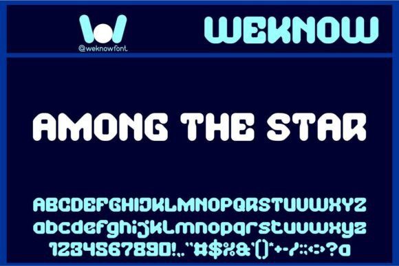 Among the Star: A Quirky Display Font for Future Projects