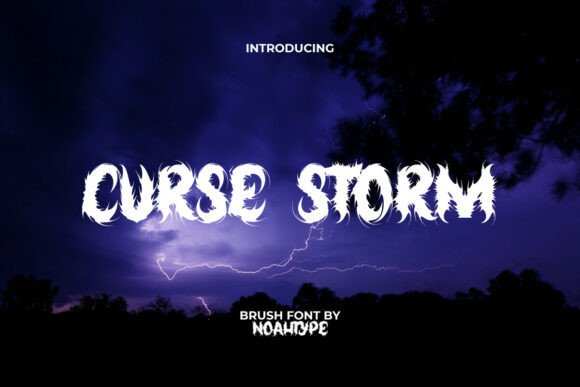 Curse Storm Font for Bold Branding and Display Needs