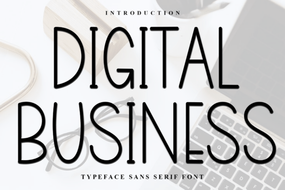 Digital Business Font for Festive Web Design