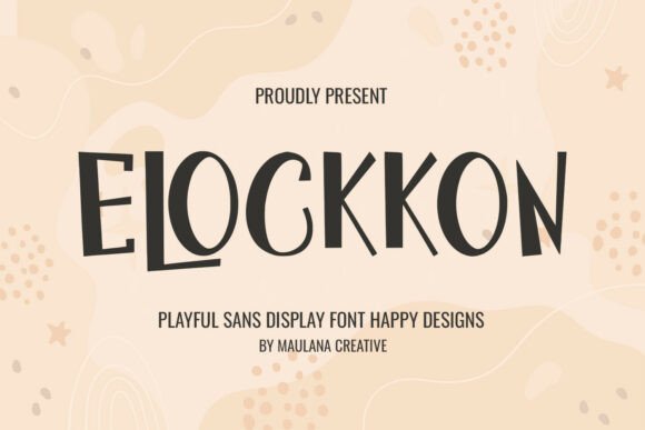 Elockkon: A Playful Display Font for Bold Branding