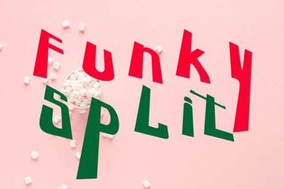 Funky Split Font for Playful Branding and Creative Projects