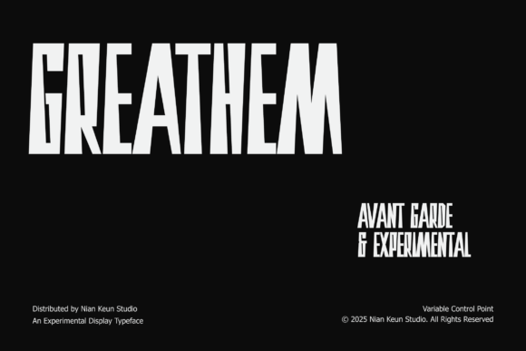 Greathem: An Experimental Display Typeface for Bold Editorial Design