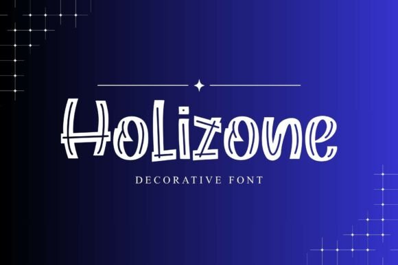 Holizone Display Font for Futuristic Editorial Design