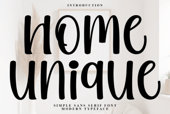 Home Unique: A Festive Typeface for Editorial Design