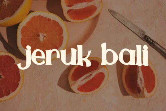 Jeruk Bali: A Bold Display Font for Digital Creativity