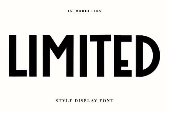 Limited: The Display Font for Editorial Design Projects