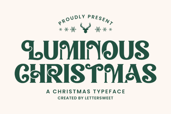 Luminous Christmas Font for Festive Branding