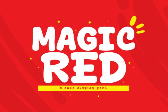 Magic Red Font for Playful Craft Projects