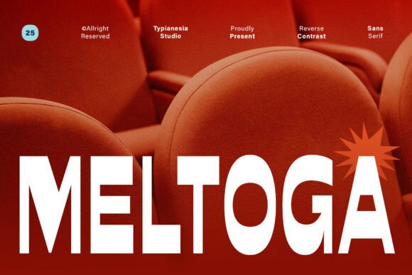 Meltoga – A Groovy Display Font for Modern Editorial Design
