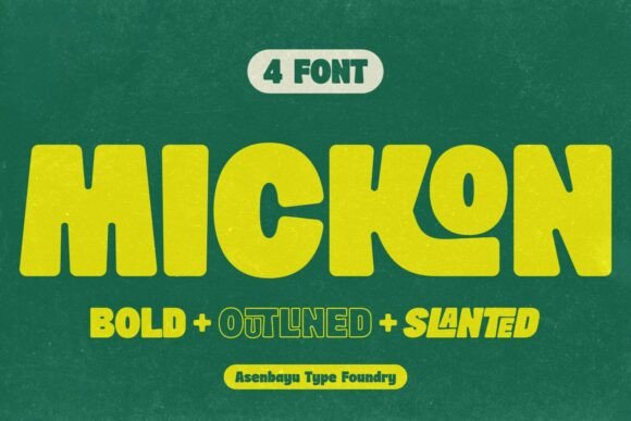 Mickon: The Retro Display Font for Youthful Editorial Design