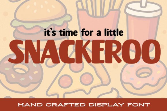 Snackeroo: A Playful Display Font for Food Branding